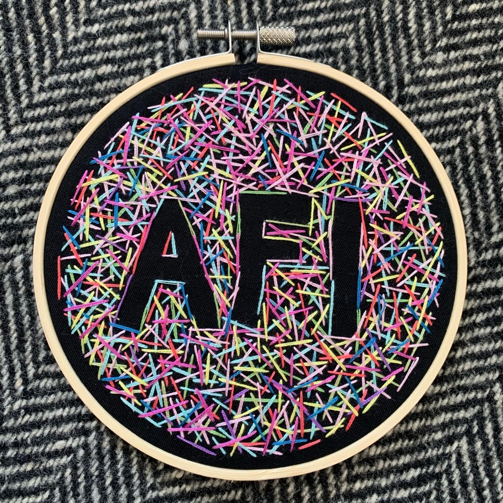 AFI Embroidery Hoop - Rainbow Sprinkles!